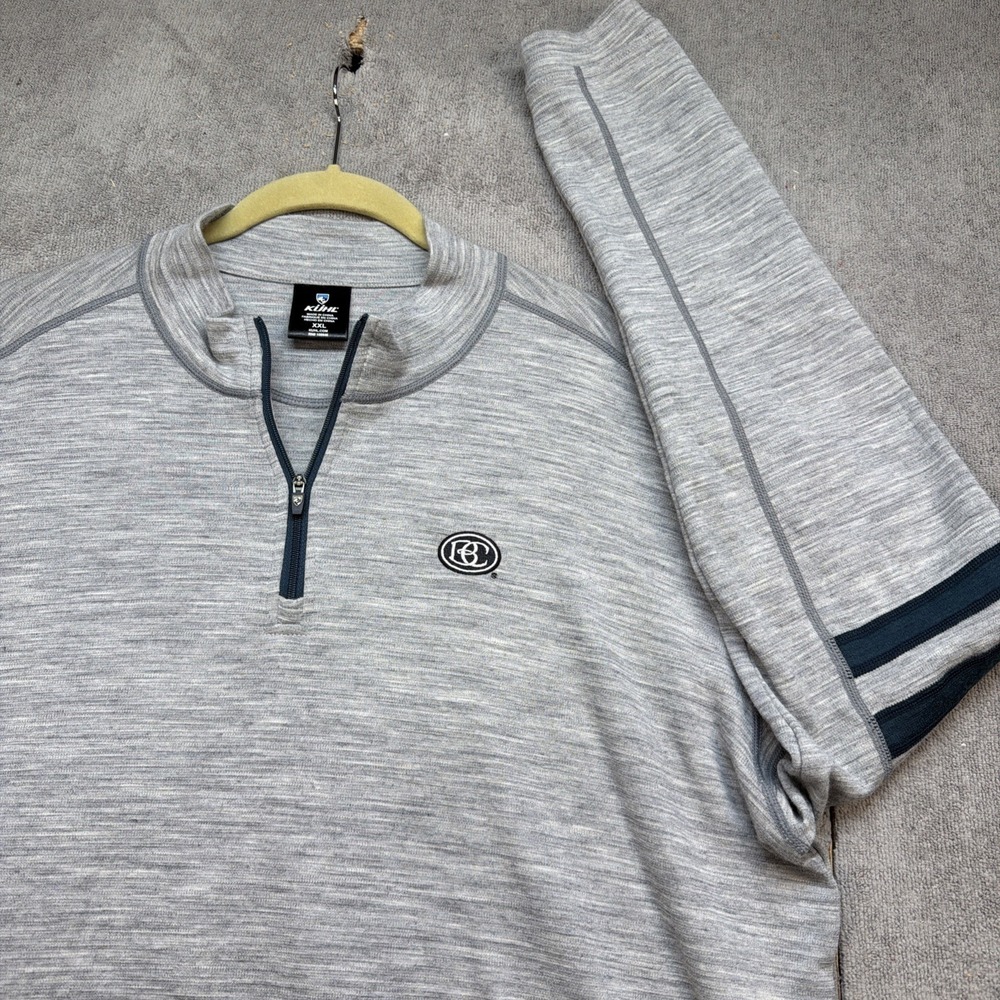 Kuhl 1/4 Zip Pullover Gray Performance Hiking Layer‎ Men's XXL